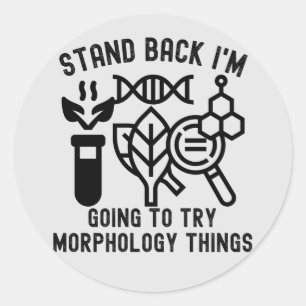 Pegatina Redonda Atrás, voy a probar cosas morfológicas.