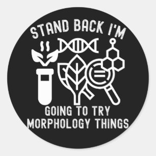 Pegatina Redonda Atrás, voy a probar cosas morfológicas.