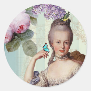 Pegatina Redonda Au Trianon pequeno de Thé