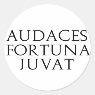 Pegatina Redonda Audaces Fortuna Juvat