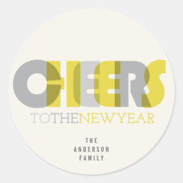 Pegatina Redonda Audaces Y Transparentes Saludos A Las Fiestas Del 