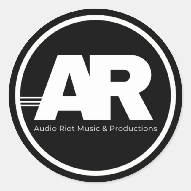 Pegatina Redonda Audio Riot sticker (Anverso)