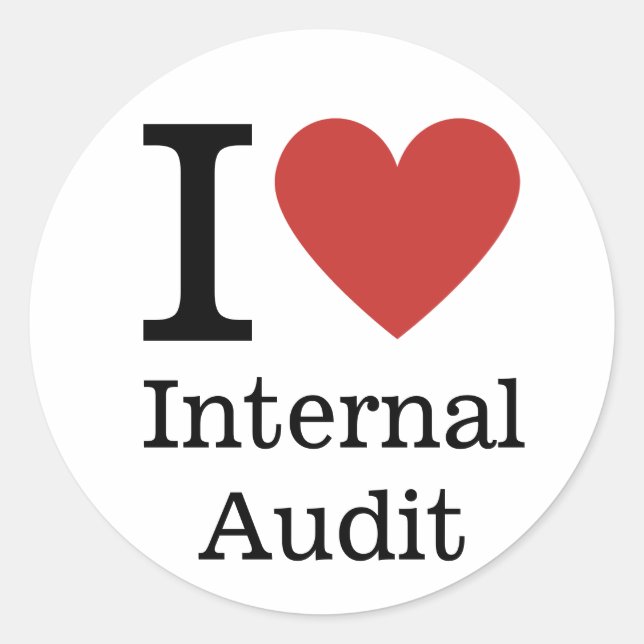 Pegatina Redonda ❤️ Auditoría Interna para el PERSONALIZADO de Empl (Anverso)