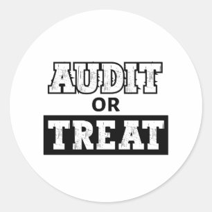 Pegatina Redonda Auditoría o tratamiento - Halloween contando diver