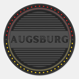 Pegatina Redonda Augsburg City Pride Emblem – German Identity