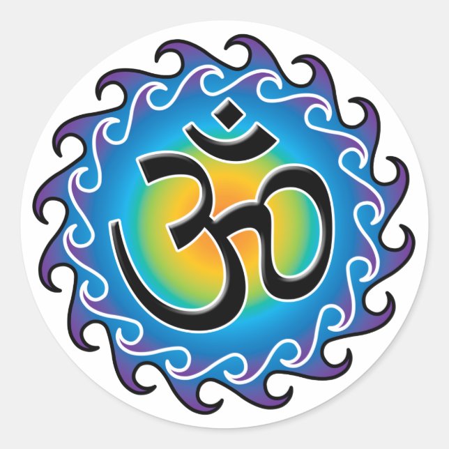 Pegatina Redonda Aum (Anverso)