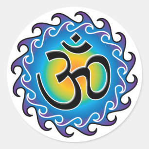 Pegatina Redonda Aum