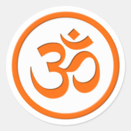 Pegatina Redonda Aum, Om, Ohm