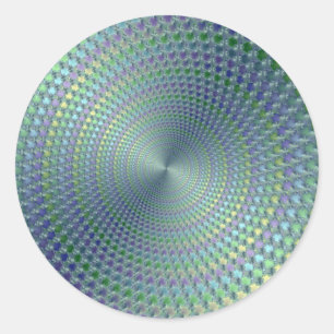 Pegatina Redonda Auriculares - Fractal