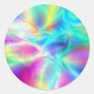 Pegatina Redonda Aurora boreal