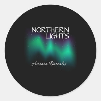 Pegatina Redonda Aurora Borealis