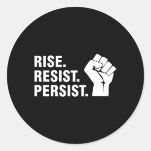 Pegatina Redonda Ause Resist Persist