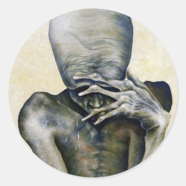 Pegatina Redonda Ausencia de nada (Anverso)