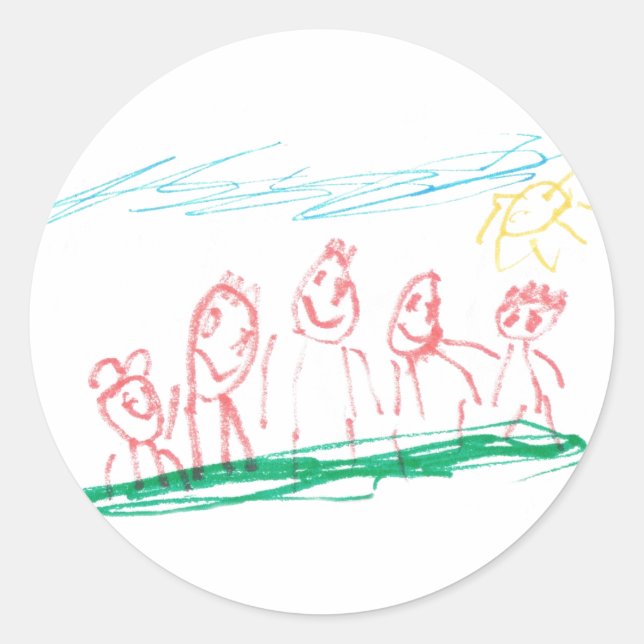 Pegatina Redonda Ausflug (Anverso)