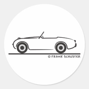 Pegatina Redonda Austin Healey Sprite