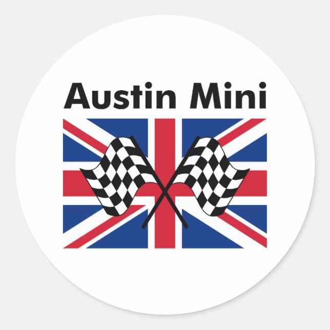 Pegatina Redonda Austin Mini (Anverso)
