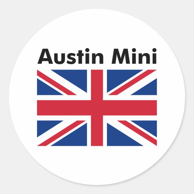 Pegatina Redonda Austin Mini (Anverso)
