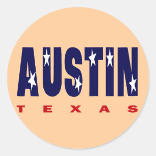 PEGATINA REDONDA AUSTIN, TEXAS