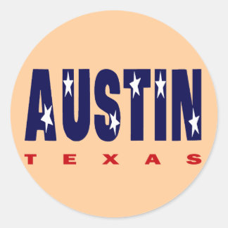 PEGATINA REDONDA AUSTIN, TEXAS