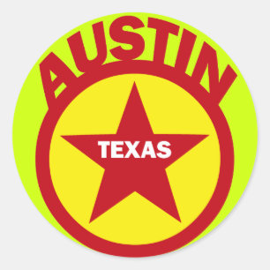 PEGATINA REDONDA AUSTIN, TEXAS