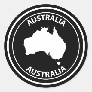 Pegatina Redonda Australia