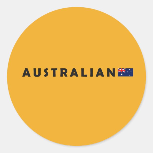 Pegatina Redonda Australia Australia (Anverso)