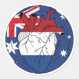Pegatina Redonda Australia Australia Koningsdag Países Bajos
