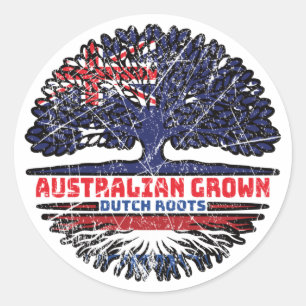 Pegatina Redonda Australia Australiana Australiana Holandesa