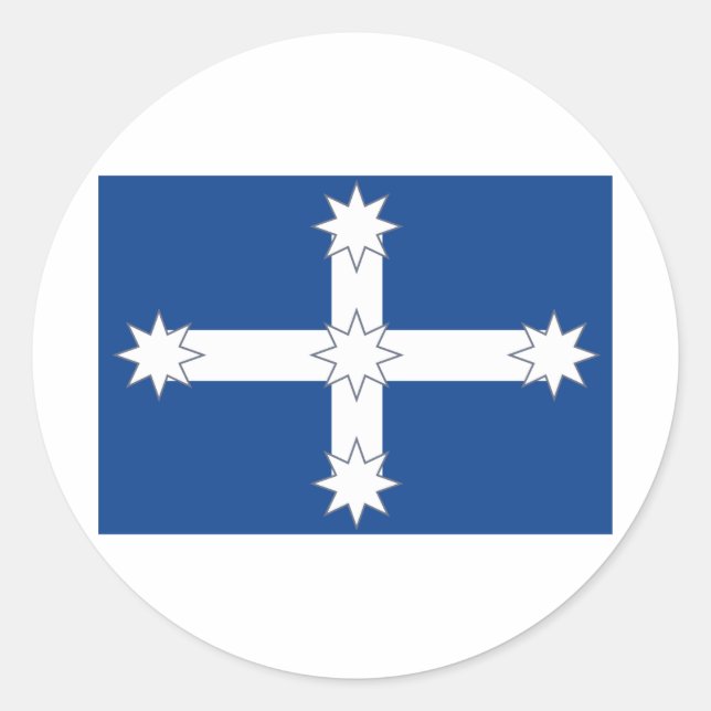 Pegatina Redonda Australia Eureka (Anverso)