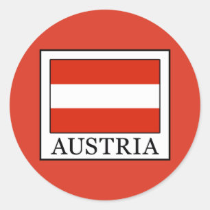 Pegatina Redonda Austria