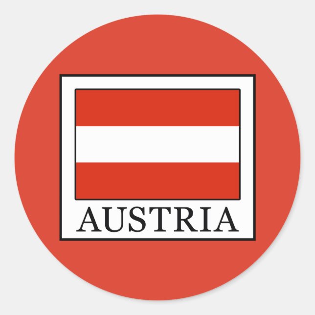 Pegatina Redonda Austria (Anverso)