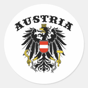 Pegatina Redonda Austria