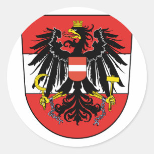 Pegatina Redonda Austria se mezcló, Austria