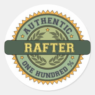 Pegatina Redonda Auténtico Rafter