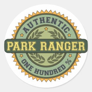 Pegatina Redonda Auténtico Ranger de parques