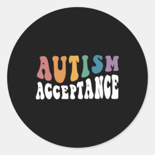 Pegatina Redonda Autism Awareness Aceptation Special Education Teac