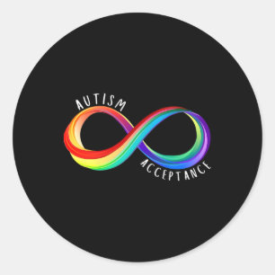 Pegatina Redonda Autism Awareness Aceptation Special Education Teac