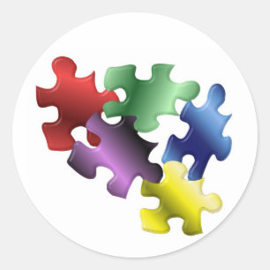 Pegatina Redonda Autismo