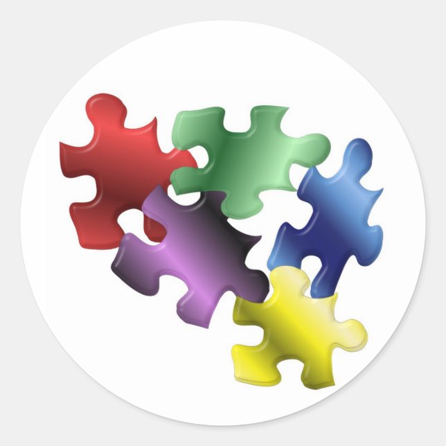 Pegatina Redonda Autismo (Anverso)