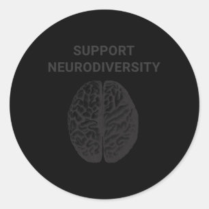 Pegatina Redonda Autismo Conciencia Apoyo Neurodiversidad