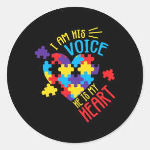 Pegatina Redonda Autismo Conciencia Autismo Autismo Apoyo a los hom