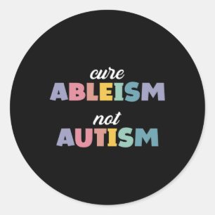 Pegatina Redonda Autismo Conciencia Autismo Autismo Apoyo Ableismo 