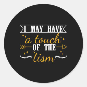 Pegatina Redonda Autismo Conciencia Autismo Autismo Apoyo Neurodive