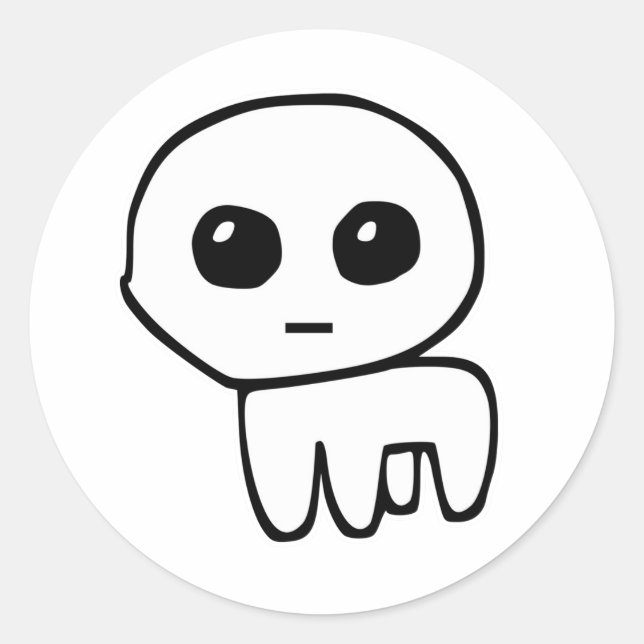 Pegatina Redonda Autismo Creatura de TBH Autismo (Anverso)