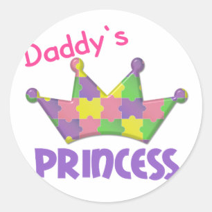 Pegatina Redonda AUTISMO de Princesa Autista 3
