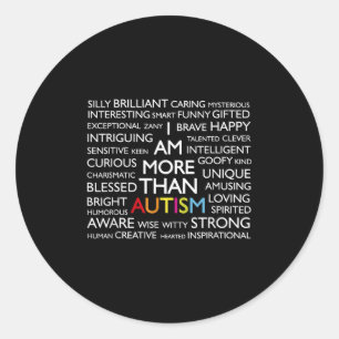 Pegatina Redonda Autismo Soy Más Que Autismo