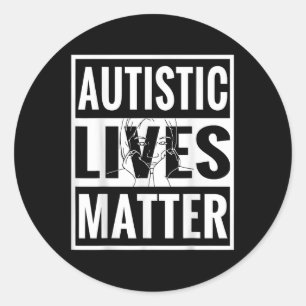 Pegatina Redonda Autista Vive Autismo Concienciación Sobre El Autis