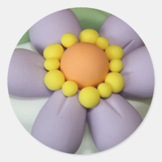 Pegatina Redonda Auto colante Flor de Açucar