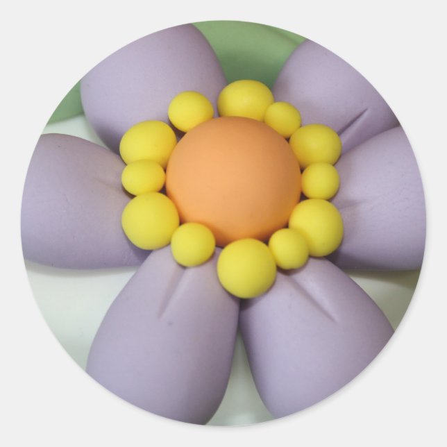 Pegatina Redonda Auto colante Flor de Açucar (Anverso)