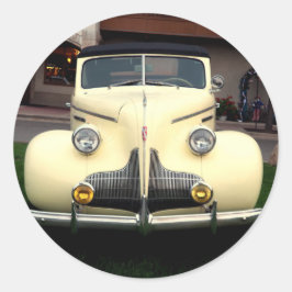 Pegatina Redonda Auto de época 092